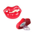 Lustiger netter roter Lippen-Bpa-freier ABS-Baby-kundenspezifischer Schnuller